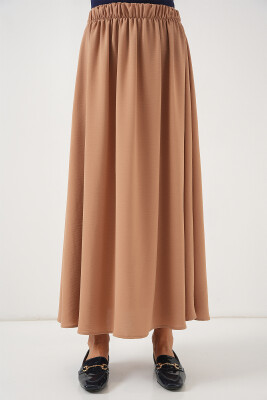 Kadın Uzun Ayrobin Etek 8050 - Camel - 4