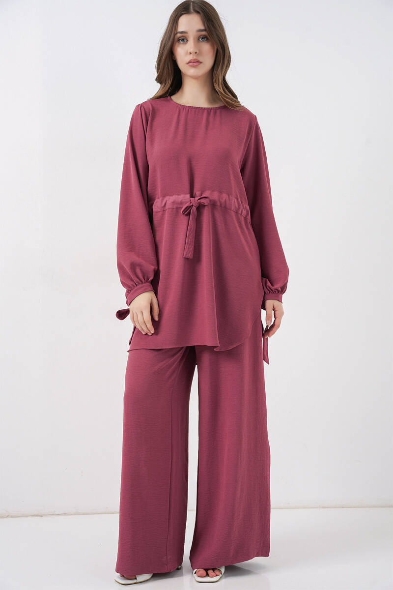 Kadın Uzun Tunik Pantolon İkili Takım 6719 - Gül Kurusu - BİGDART