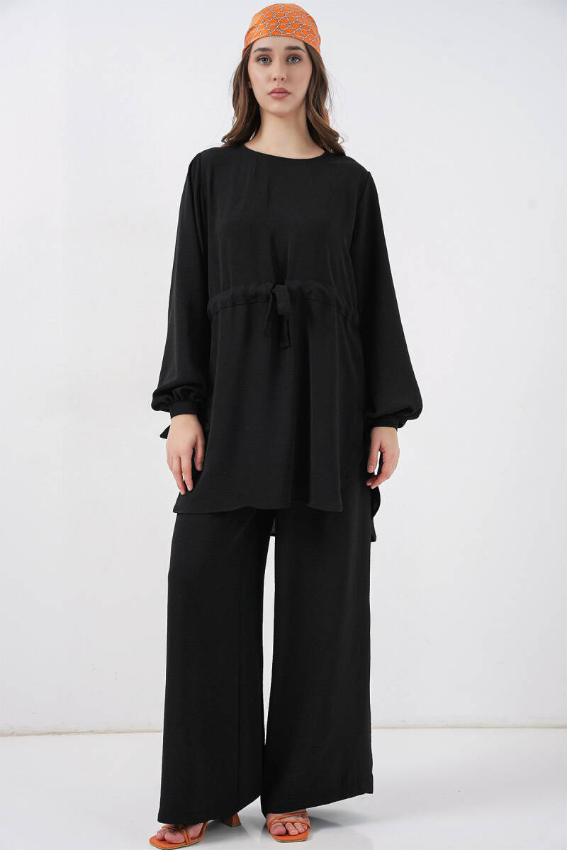 Kadın Uzun Tunik Pantolon İkili Takım 6719 - Siyah - BİGDART