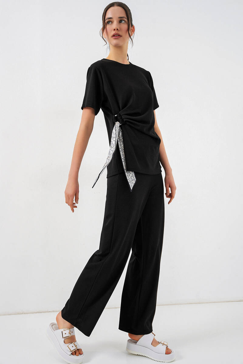 Kadın Yan Bağlamalı İkili Takım 30104 - Siyah - BİGDART
