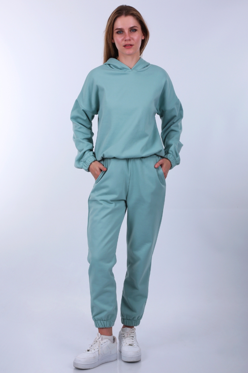 55376 Şardonlu Eşofman Takımı - Mint - BİGDART