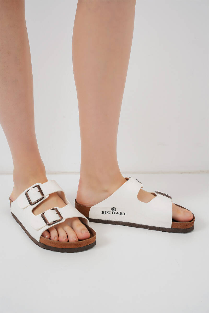Unisex Ortopedik Terlik 010182 - Beyaz - BİGDART